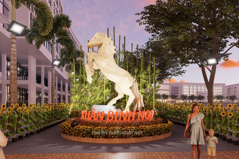 Hội hoa xuân Phú Mỹ Hưng 2026 mở cửa từ 11 đến 20/2, chủ đề “Xuân gắn kết”