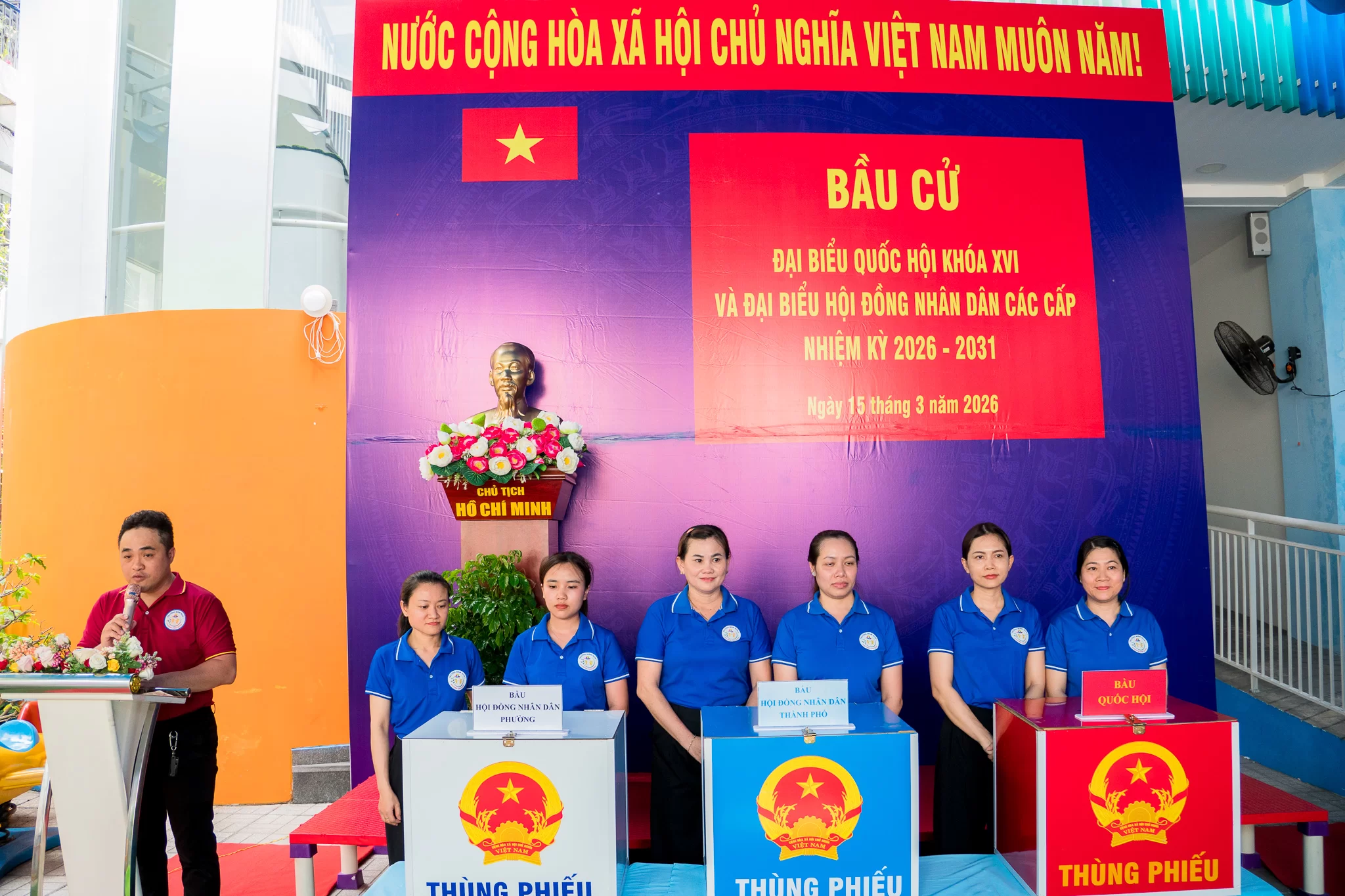 PHƯỜNG CHỢ QUÁN TỔ CHỨC DIỄN TẬP CÔNG TÁC BẦU CỬ TẠI CÁC TỔ BẦU CỬ