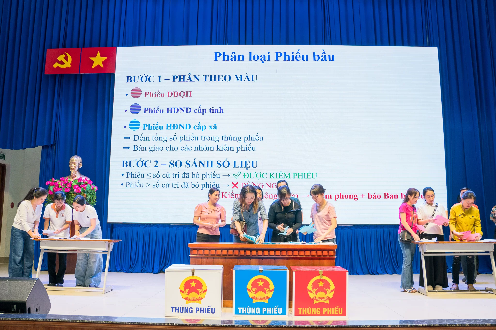 PHƯỜNG CHỢ QUÁN TỔ CHỨC HỘI NGHỊ TẬP HUẤN NGHIỆP VỤ CÔNG TÁC BẦU CỬ