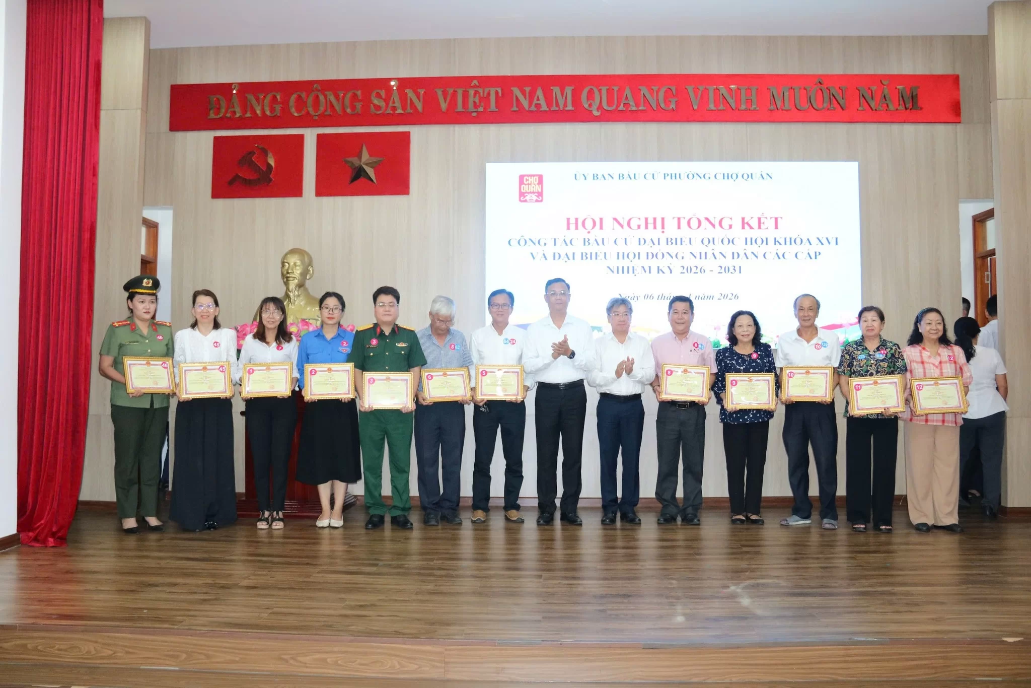 PHƯỜNG CHỢ QUÁN TỔ CHỨC HỘI NGHỊ TỔNG KẾT CÔNG TÁC BẦU CỬ ĐẠI BIỂU QUỐC HỘI VÀ HĐND CÁC CẤP NHIỆM KỲ 2026–2031