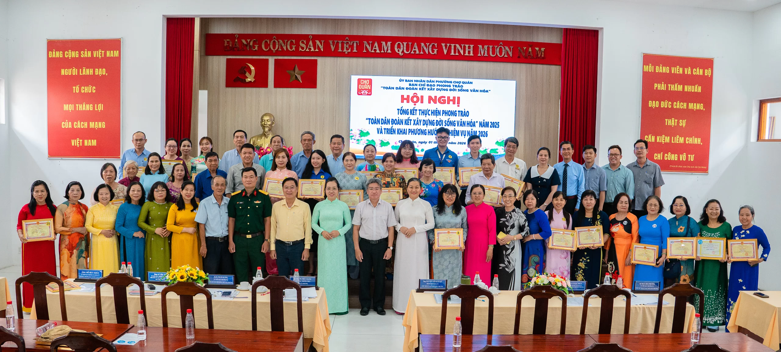 Phường Chợ Quán tổng kết phong trào “Toàn dân đoàn kết xây dựng đời sống văn hóa” năm 2025