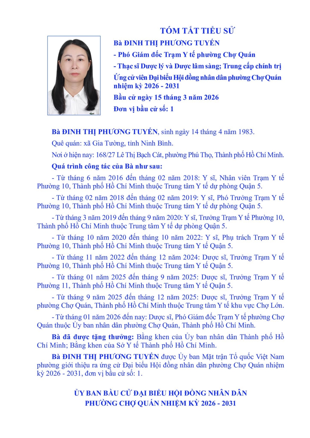 uy ban bau cu pcq thong bao tieu su ung cu vien dai bieu hoi dong nhan dan phuong cho quan dv 01 nhiem ky 2026 2031