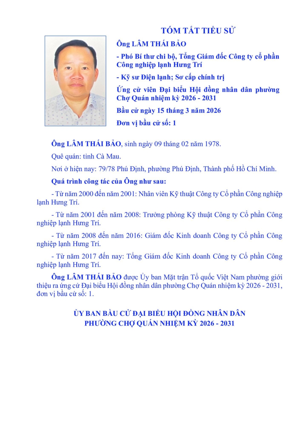 uy ban bau cu pcq thong bao tieu su ung cu vien dai bieu hoi dong nhan dan phuong cho quan dv 01 nhiem ky 2026 2031