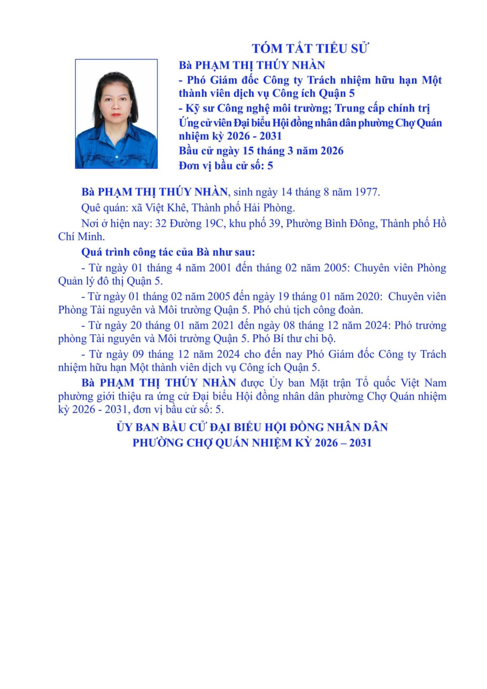 uy ban bau cu pcq thong bao tieu su ung cu vien dai bieu hoi dong nhan dan phuong cho quan dv 05 nhiem ky 2026 2031